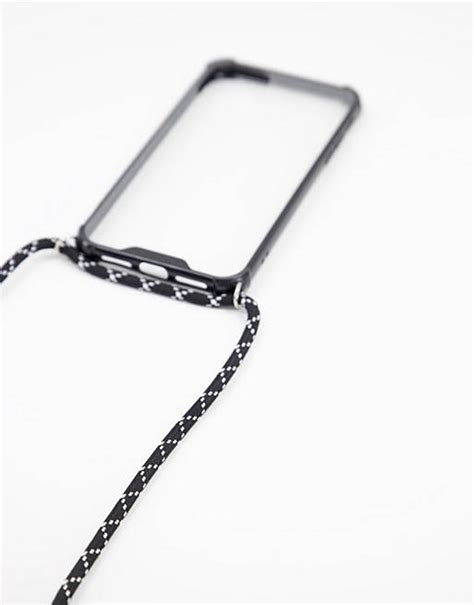 ASOS DESIGN iphone 11 case with neck strap.